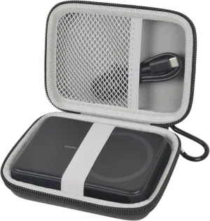 Portable Charger Case Compatible with Anker MagGo Power Bank (10K) 15W MagSafe Battery Pack, Storage Holder for 633/622/621/321/A1654 10000mAh 5000mAh Cell Phone Power Delivery - Carrying Bag Only