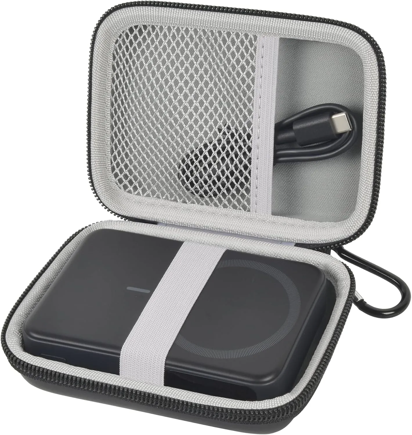 Portable Charger Case Compatible with Anker MagGo Power Bank (10K) 15W MagSafe Battery Pack, Storage Holder for 633/622/621/321/A1654 10000mAh 5000mAh Cell Phone Power Delivery - Carrying Bag Only