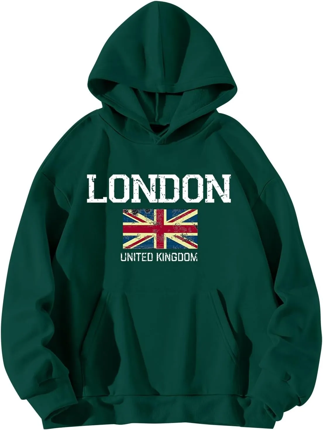 Printed Hoodies for Women Hoodie London Monogram Oversize Sweatshirt Long Sleeve Trendy Versatile Hood Neck Shirts