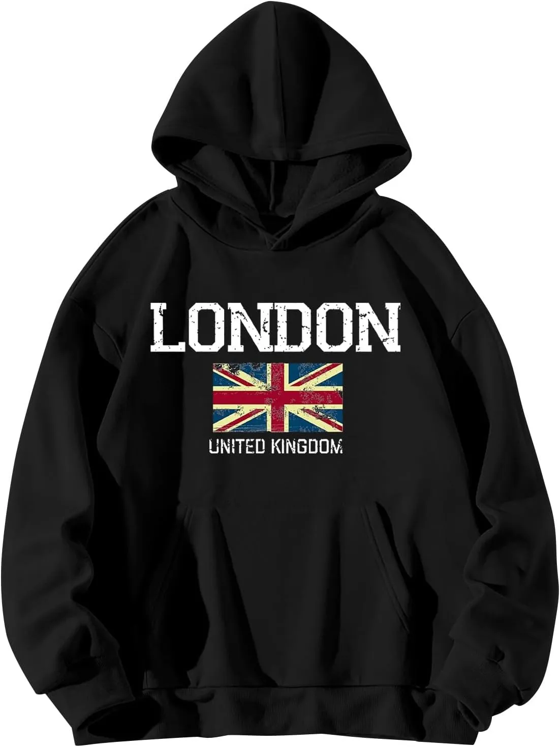Printed Hoodies for Women Hoodie London Monogram Oversize Sweatshirt Long Sleeve Trendy Versatile Hood Neck Shirts