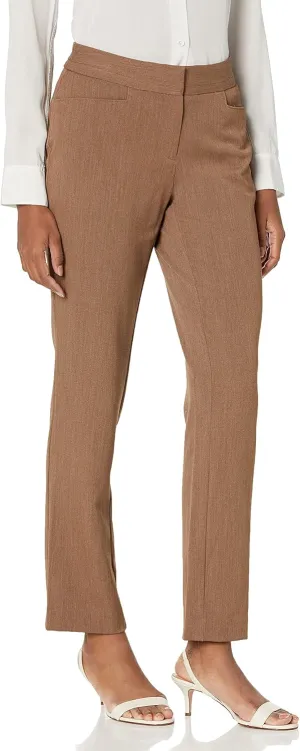 Rafaella Women's Curvy Gabardine Slim Leg Stretch Dress Pant, 30 Inch Inseam, Pull-on, with Pockets (Petite Size 4-14)