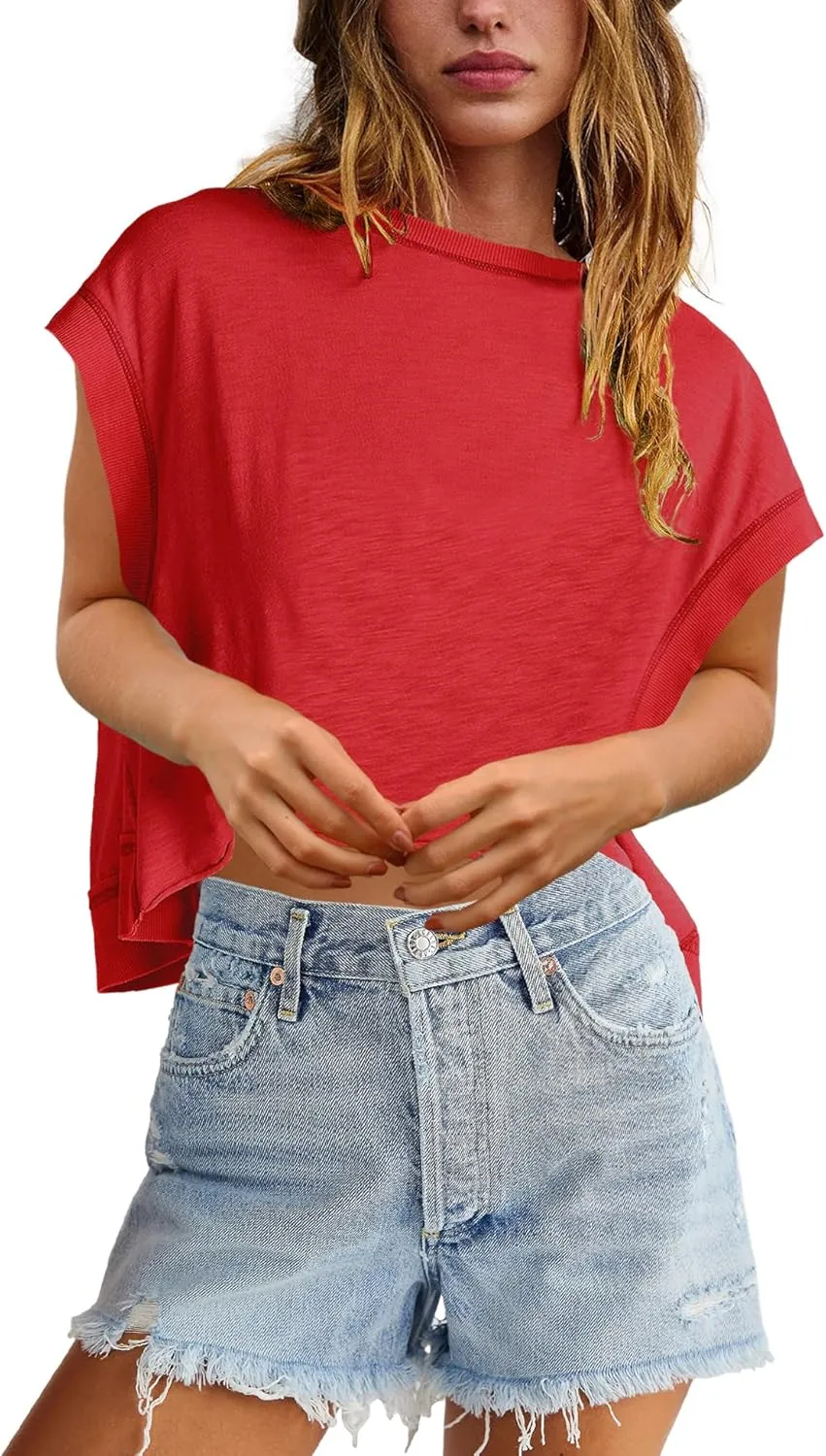 ReachMe Womens Open Back Workout Tops Athletic Backless Cropped T-Shirts Short Sleeve Gym Yoga Shirts