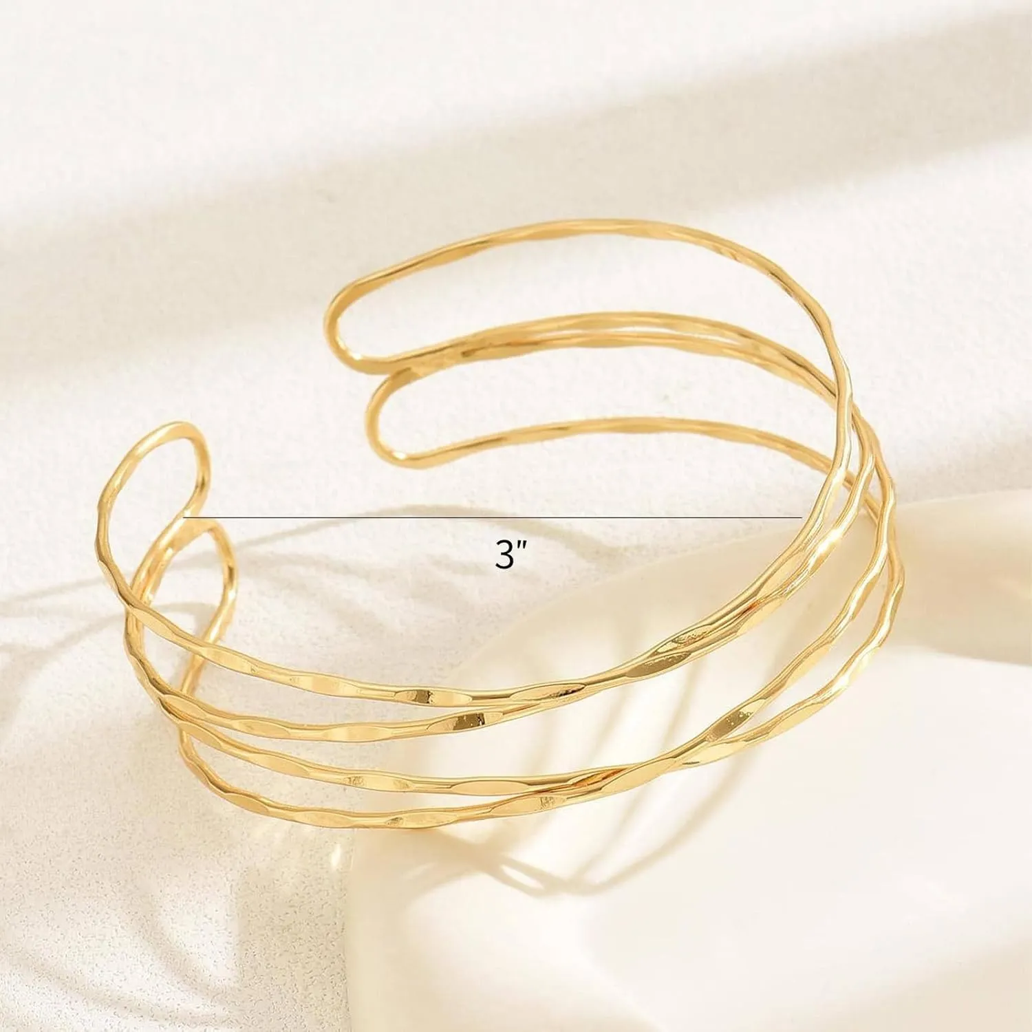 Roe Dolph Gold Arm Cuff Bracelet Upper Arm Cuff Jewelry Gold Cuff Bangle Bracelets Adjustable Armband Armlet Summer Dresses Outfits Accessories