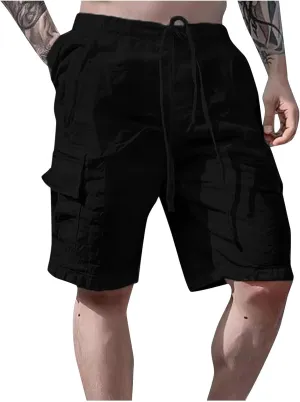 Running Shorts Men Slim-Fit Elastic Beach Shorts Gym Basketball Lightweight Classic Regular Activewear Pants
