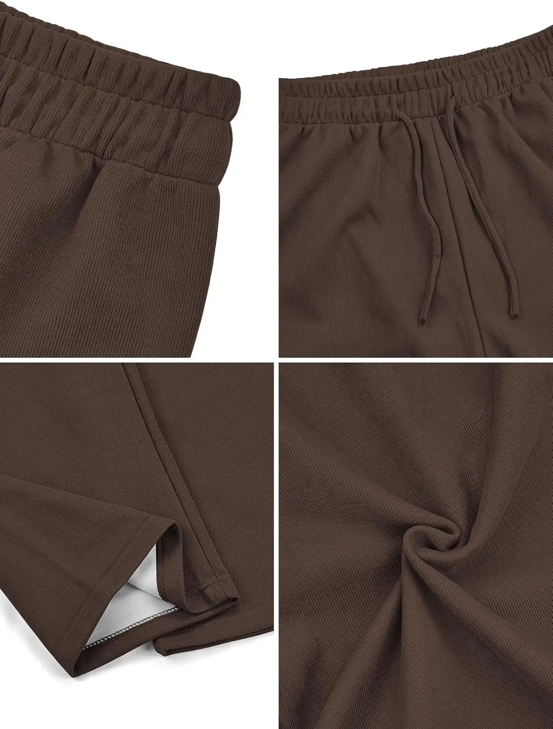 SHEKINI Wide Leg Sweat Pants for Women Baggy Sweatpants High Wasited Casual Drawstring Lounge Trousers with Pockets