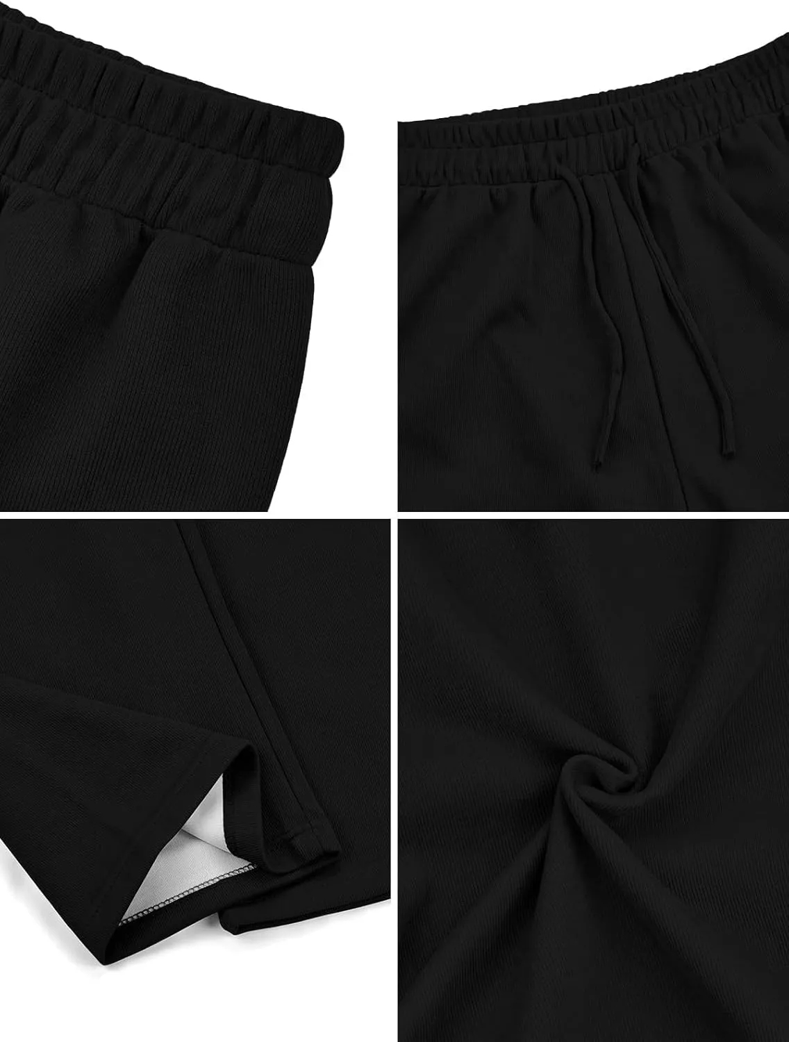 SHEKINI Wide Leg Sweat Pants for Women Baggy Sweatpants High Wasited Casual Drawstring Lounge Trousers with Pockets