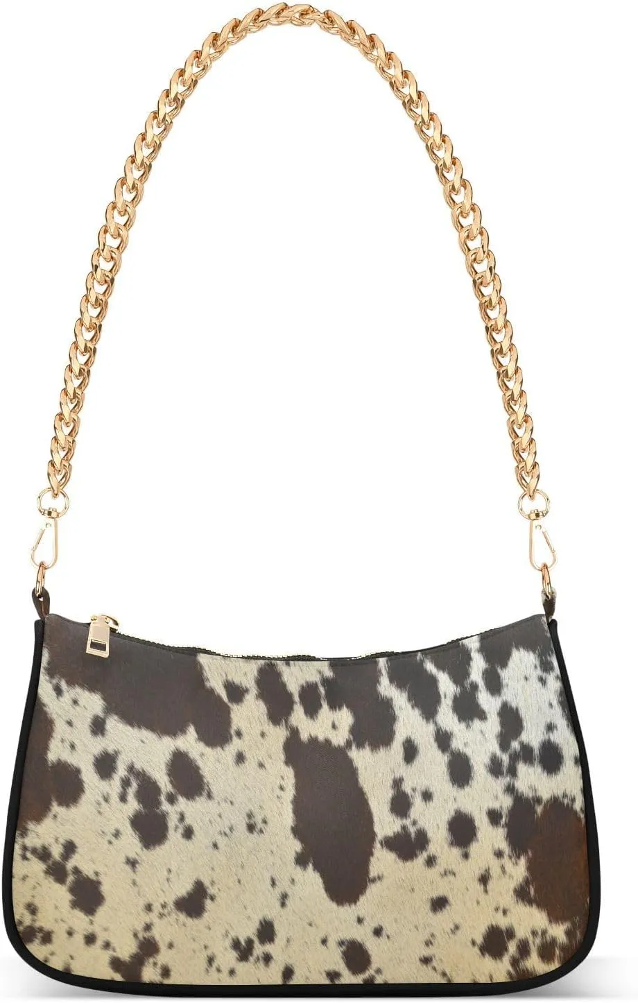 Shoulder Bag for Women Cow Skin Texture Background Hobo Purses Handbags for Women with Chain Strap