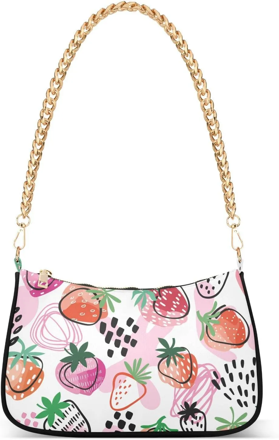 Shoulder Bag for Women Summer Strawberry Texture Hobo Purses Handbags for Women with Chain Strap