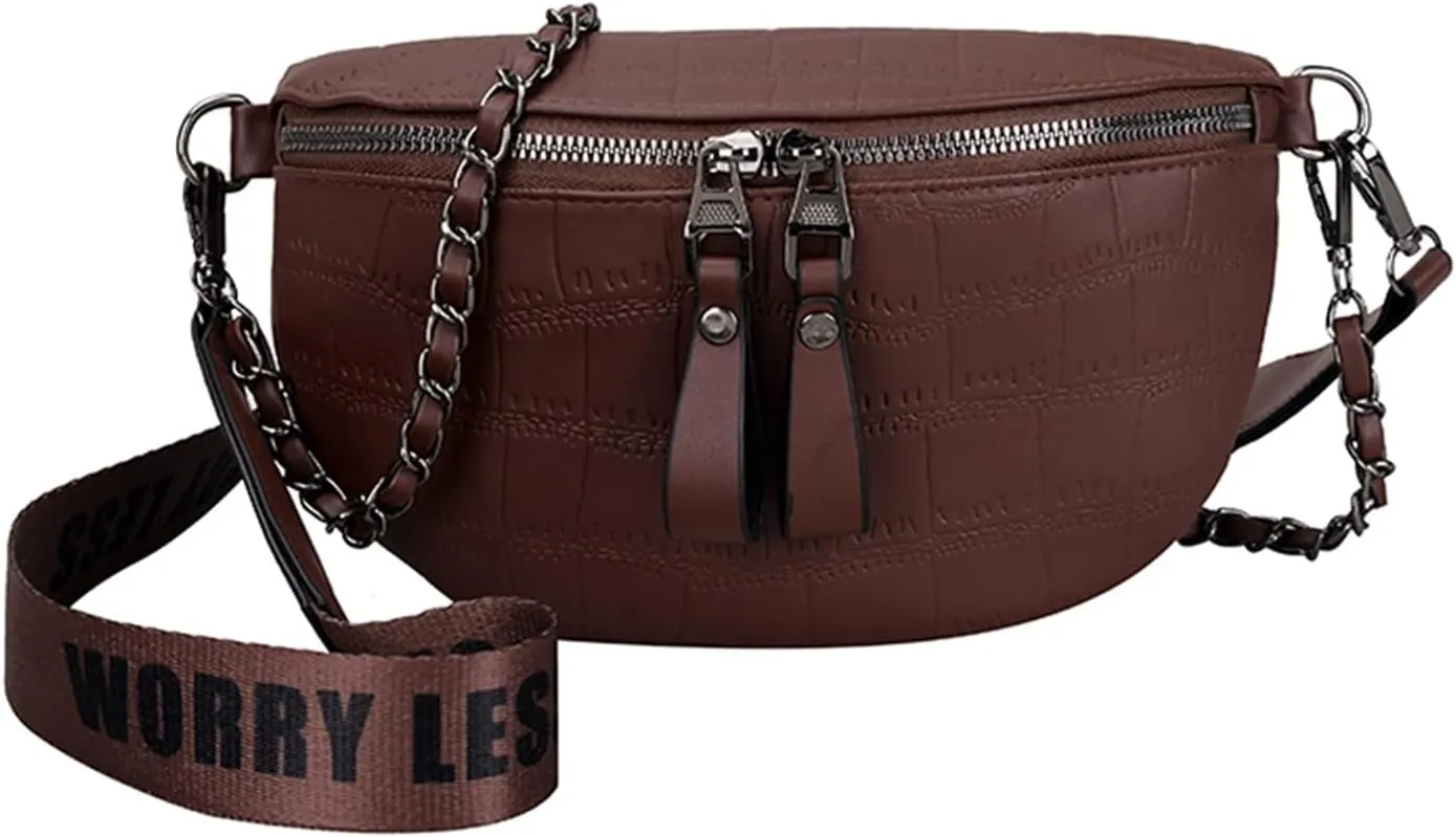 Sling for women Waist Packs LeatherBelt Bags Shoulder Wild Messenger Chest Crossbody Bag Pouch