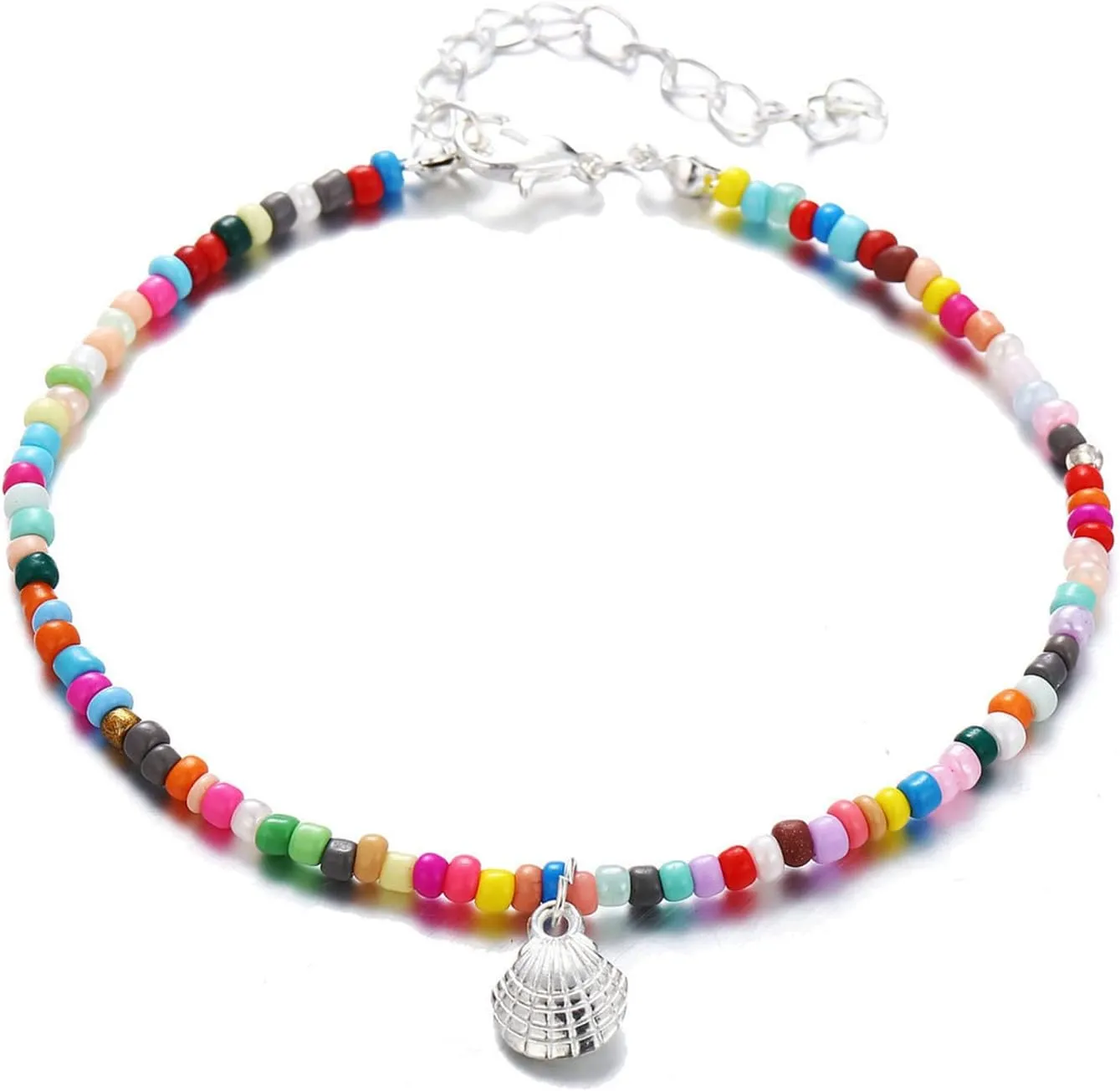 Small Beaded Anklets Boho Colorful Beaded Ankle Bracelets Foot Anklet Anklets