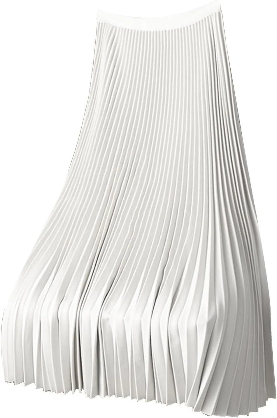 Solid Color Premium Satin Pleated Skirt Plus Size Versatile Skirt Womens Mini Skirts High Waist