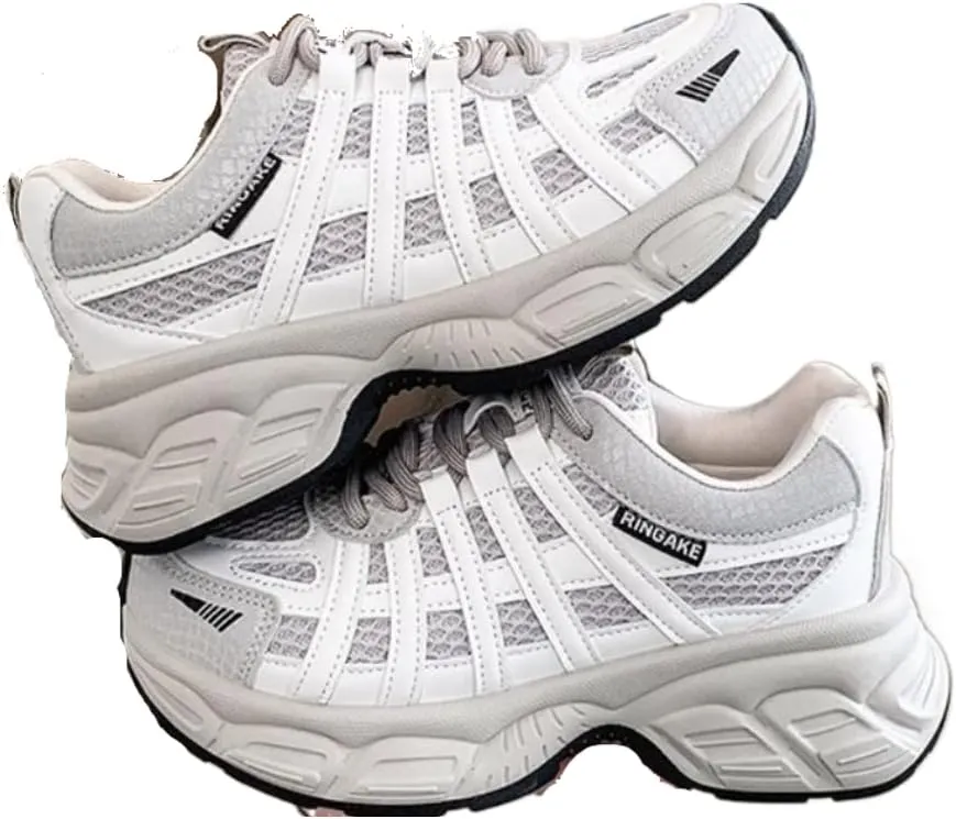 Summer Mesh Shoes for Women Dad Shoes Platform Chunky Trendy Breathable Casual Sports Tennis Sneakers Kawaii Y2K for Girls Daughter Granddaughter Back to School Rave Travel Streetwear