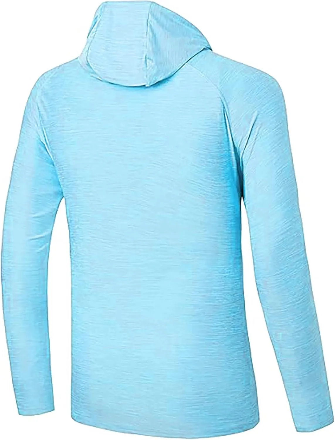 Sun Hoodies for Men Solid Long Sleeve Hooded Sweatshirts Pullover Tops Lightweight Rash Guard Fishing Hiking Shirts