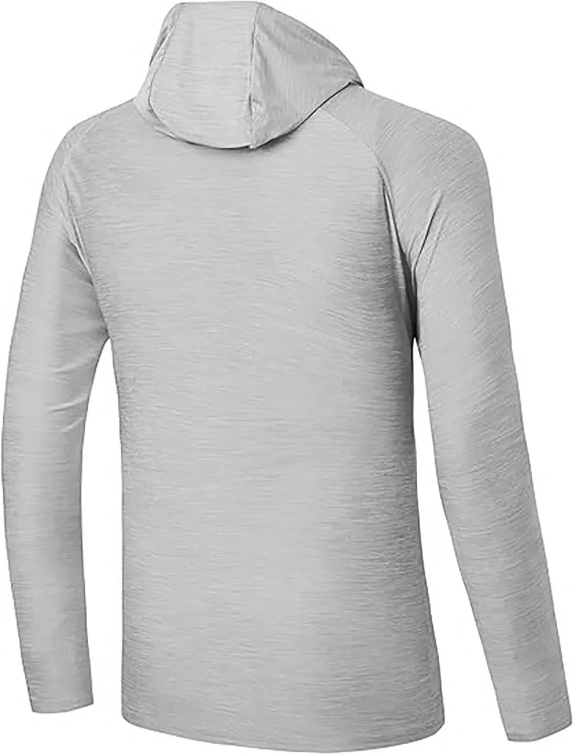 Sun Hoodies for Men Solid Long Sleeve Hooded Sweatshirts Pullover Tops Lightweight Rash Guard Fishing Hiking Shirts