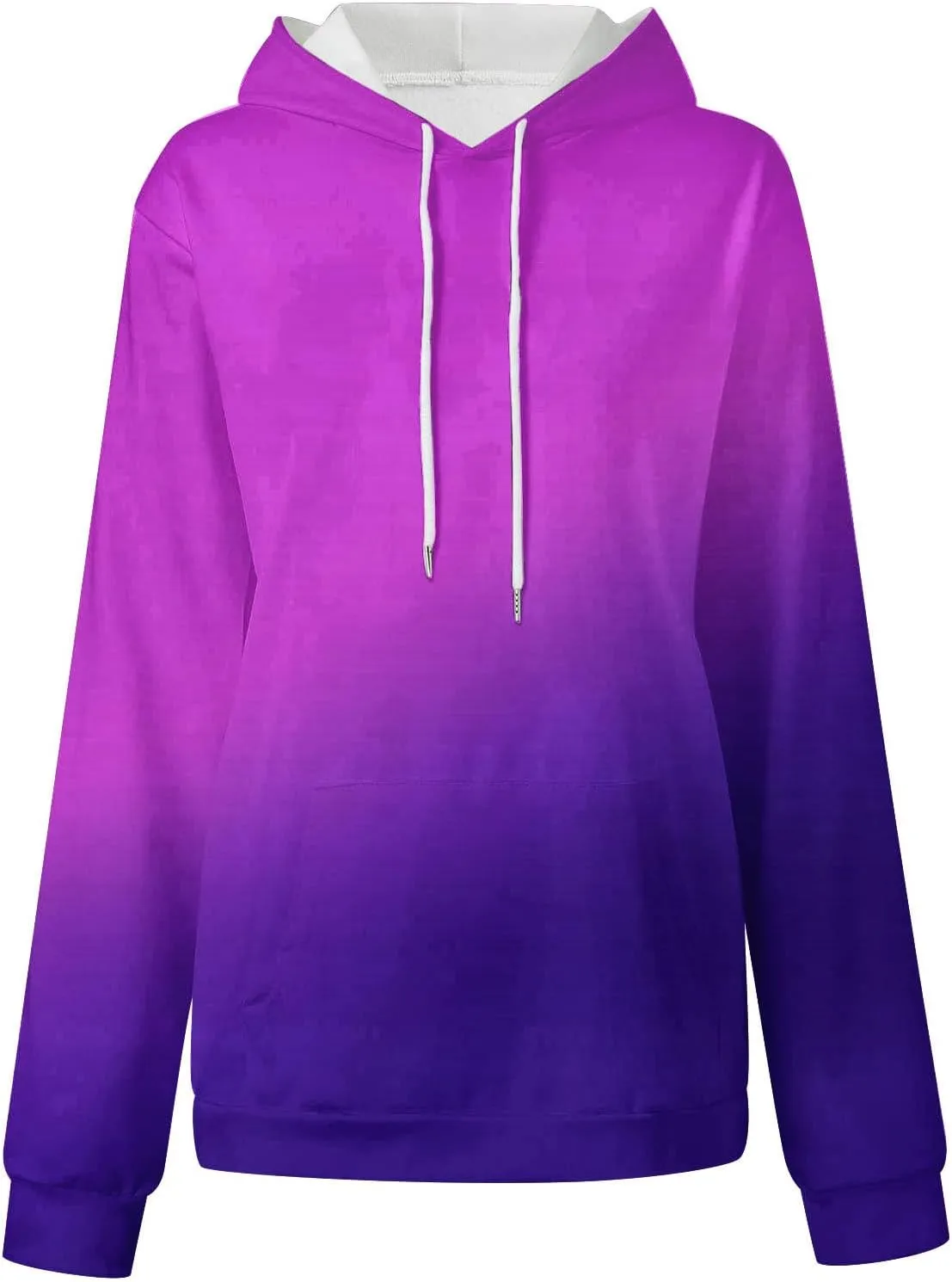 Sweatshirt Hoodies for Women Loose Fit Baggy Gradient Colors Pullover Tops Casual Trendy Fall Sweatshirts with Pocket