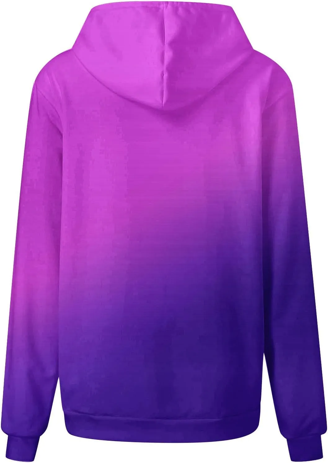 Sweatshirt Hoodies for Women Loose Fit Baggy Gradient Colors Pullover Tops Casual Trendy Fall Sweatshirts with Pocket