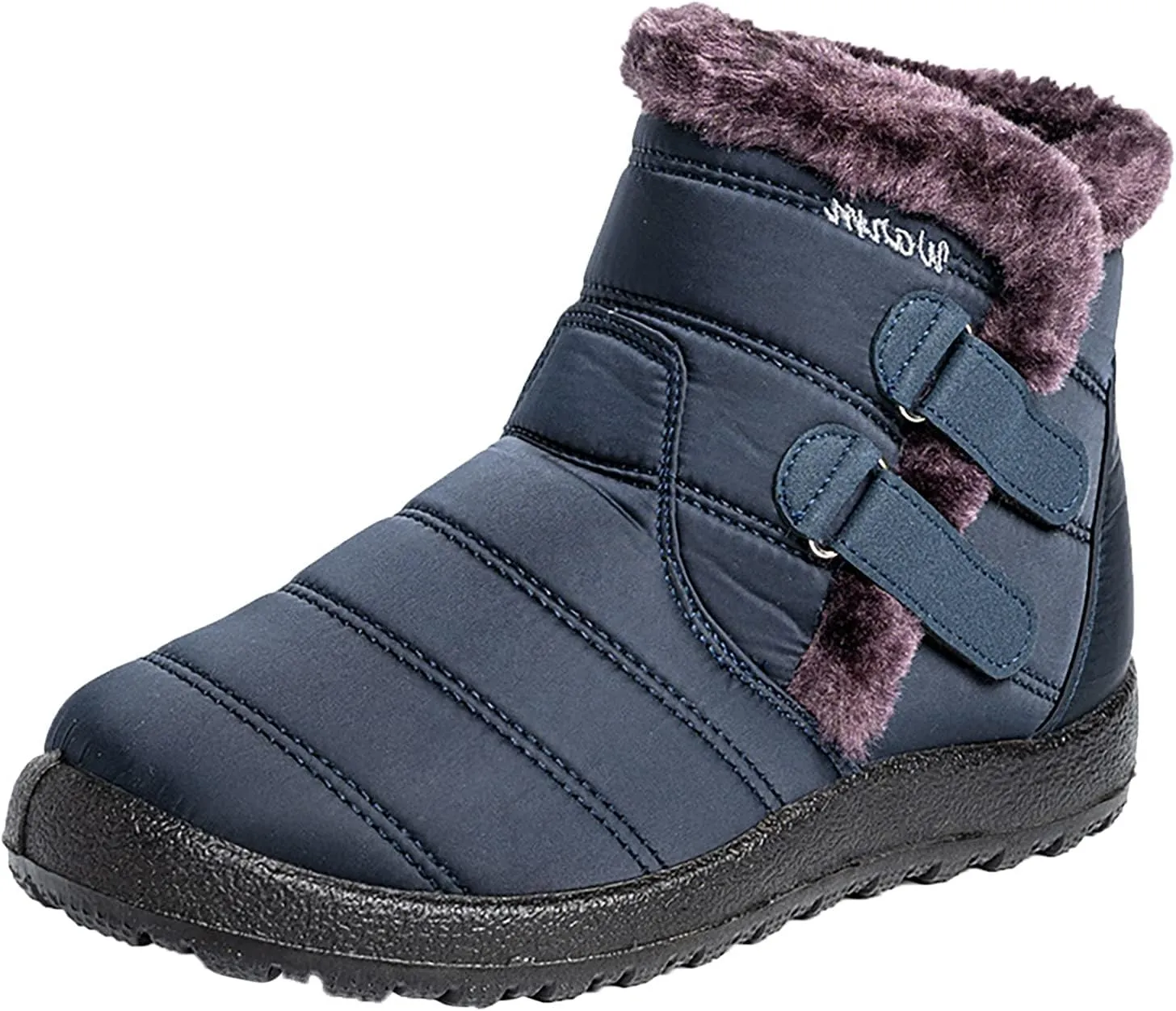 Tall Black Snow Boots for Women Women's Mid-Calf Waterproof Winter Snow Boots Women's Black Leather Winter Boots Womens Winter Snow Boots Waterproof Shoes Womens Leather Winter Boots Waterproof