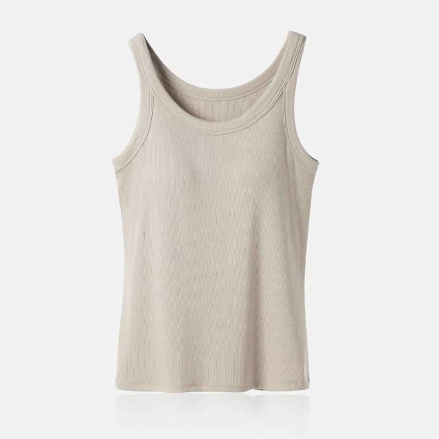 Tank Top with Built in Bra for Women Summer Casual Camisoles Basic Shirts Racerback Ribbed Fitted Tanks Cami Tops