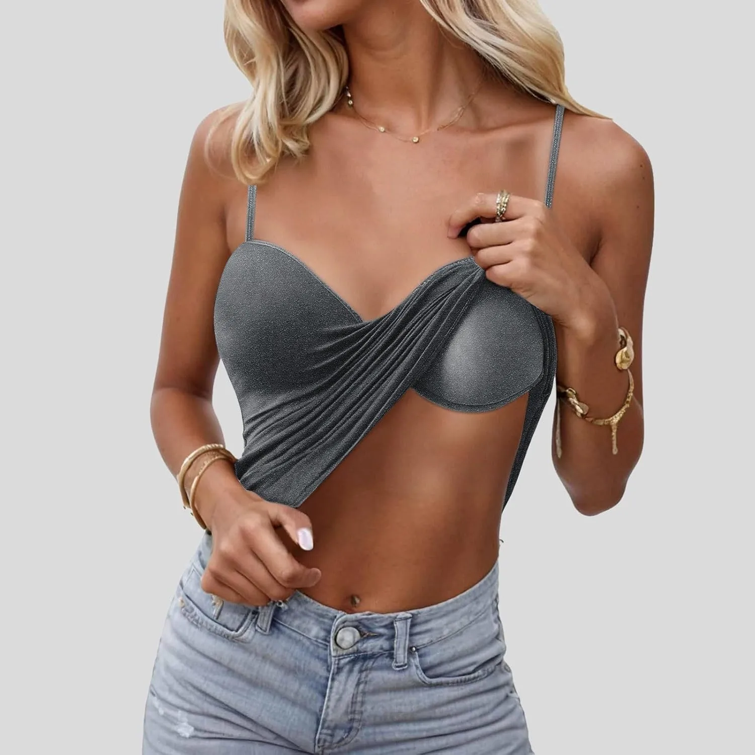 Tank Tops with Built in Bra for Women 2025 Sports Cute Padded Cami Shirts Summer Yoga Workout Camisoles Sleeveless Undershirt
