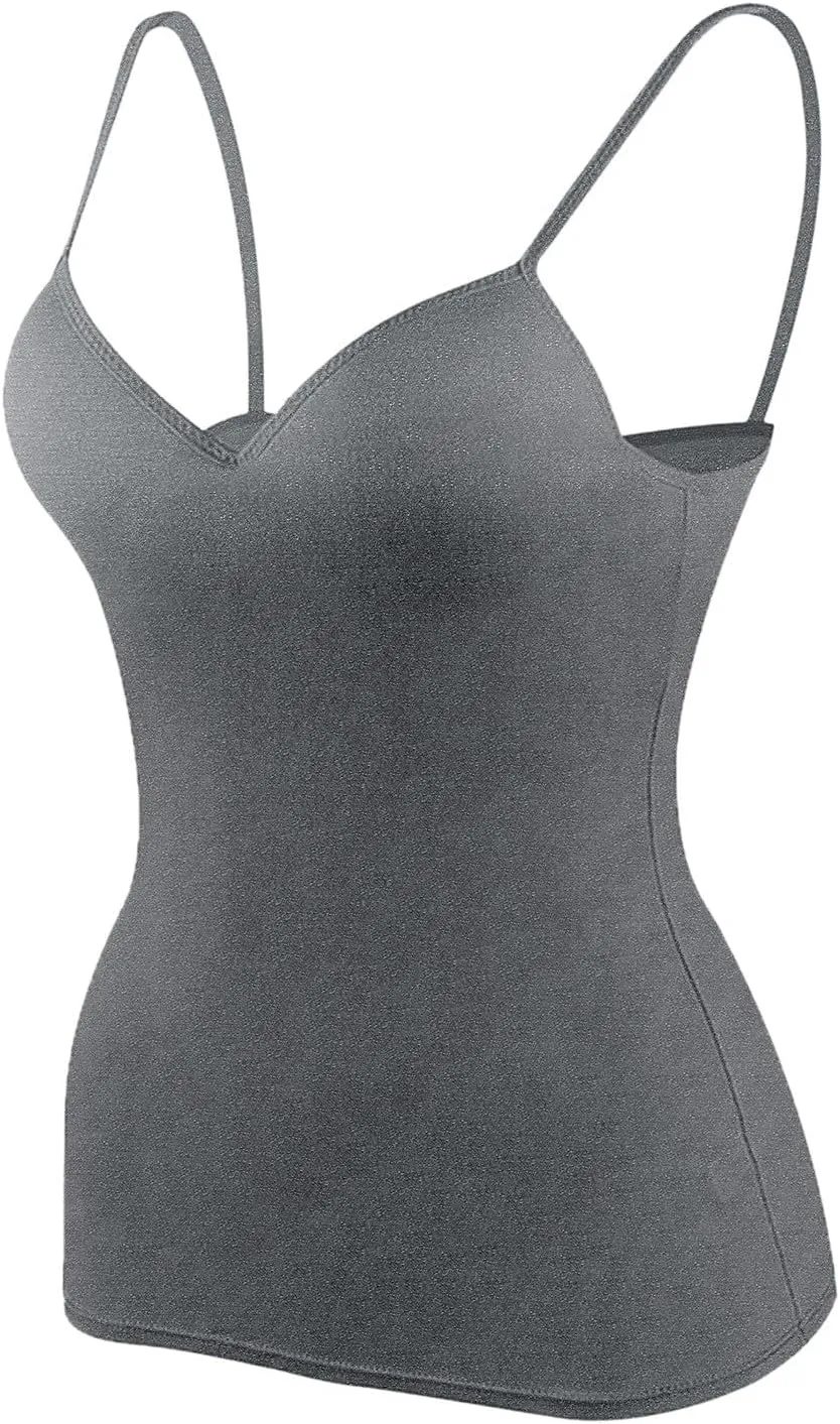 Tank Tops with Built in Bra for Women 2025 Sports Cute Padded Cami Shirts Summer Yoga Workout Camisoles Sleeveless Undershirt
