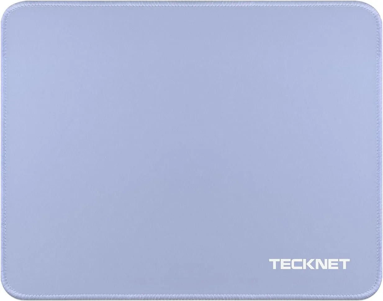TECKNET Mouse Pad 270 x 210 x 3 mm with Anti-fray Stitchin, Waterproof Surface & Non-Slip Rubber Base with Stitched Edges Gaming Mouse Mat for LaptopCompatible with Laser and Optical Mice - LT.Blue