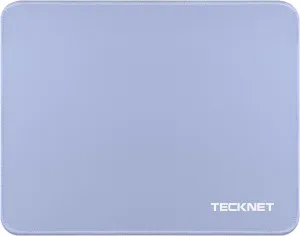 TECKNET Mouse Pad 270 x 210 x 3 mm with Anti-fray Stitchin, Waterproof Surface & Non-Slip Rubber Base with Stitched Edges Gaming Mouse Mat for LaptopCompatible with Laser and Optical Mice - LT.Blue