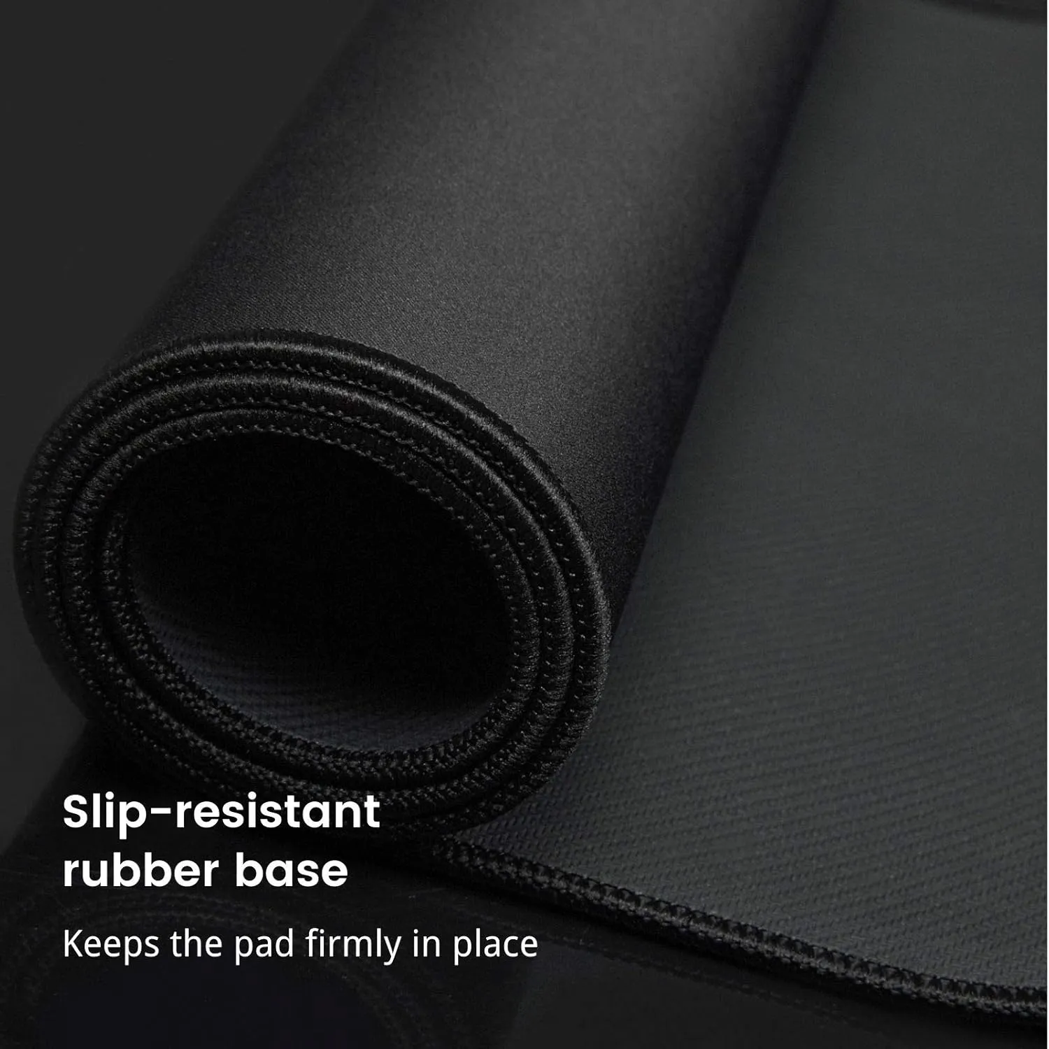 TEDNETGO Large Gaming Mouse Pad, Waterproof Extra Large Big Mouse Pad with Stitched Edge, XXL Non-Slip Black Computer Long Mousepad Desk Mat for Gamer, Office & Home, Black