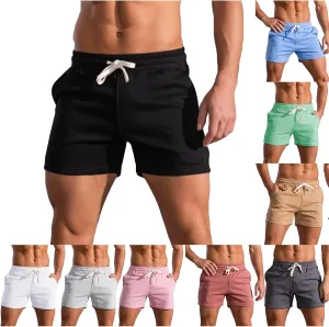 Thatrich Men's 3" Shorts Workout Running Short Lightweight Cotton Trunks Slim Fit Casual Summer Beach Outfits SweatShorts