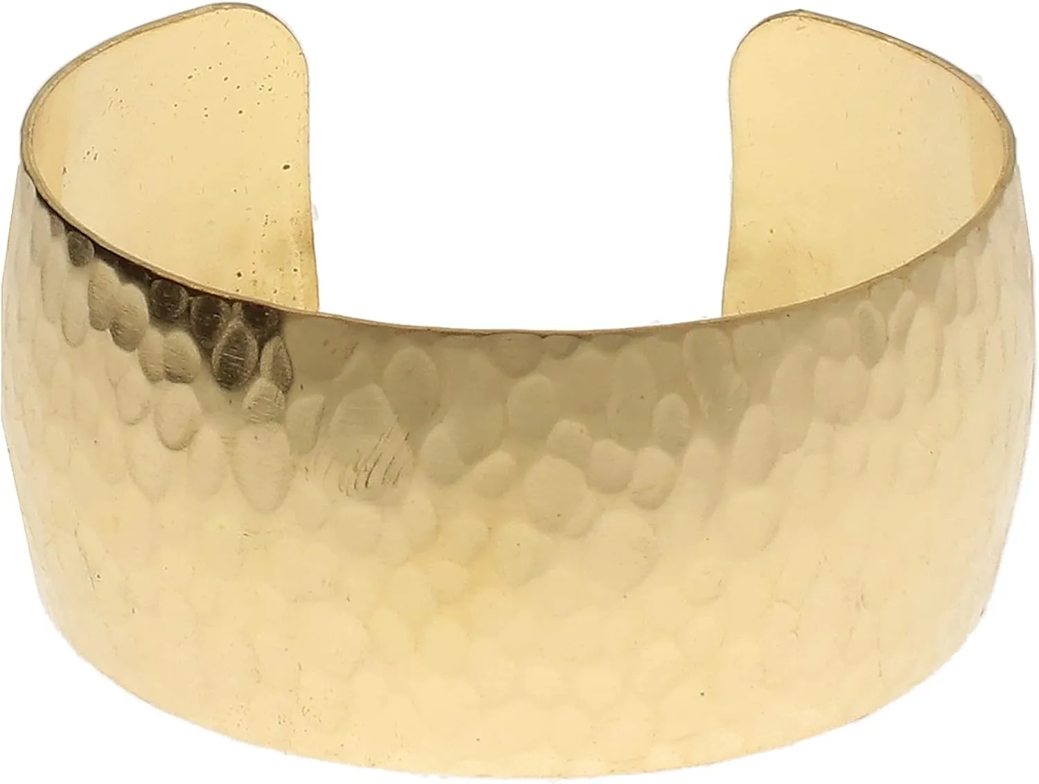 The Beadsmith Bracelet Cuff  Made of Raw Brass  Adjustable, Open Bangle for Men and Women  Hammered/Domed Style, 1-Inch Wide  Minimalist Design Jewelry  Can Be DIY Custom Designed