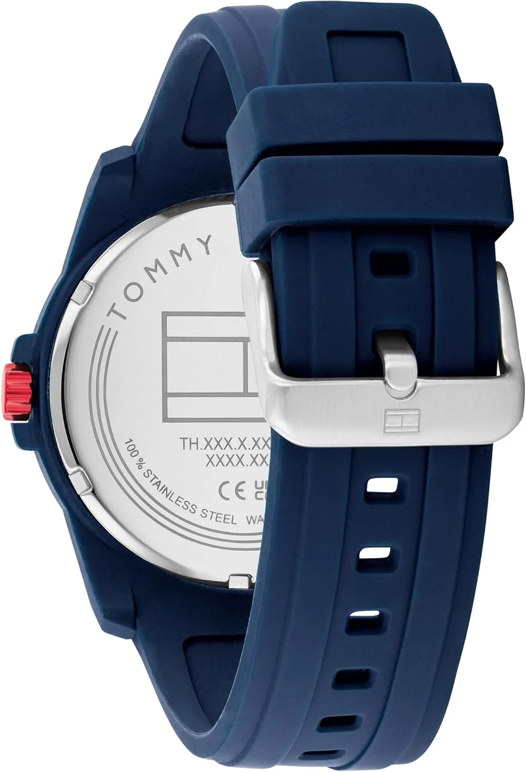 Tommy Hilfiger Men's 3-Hand Quartz Watch  Casual Sport Style, Silicone Strap, Water-Resistant to 50 Meters, Everyday Fashion Wristwatch, Gift for Him - 44mm
