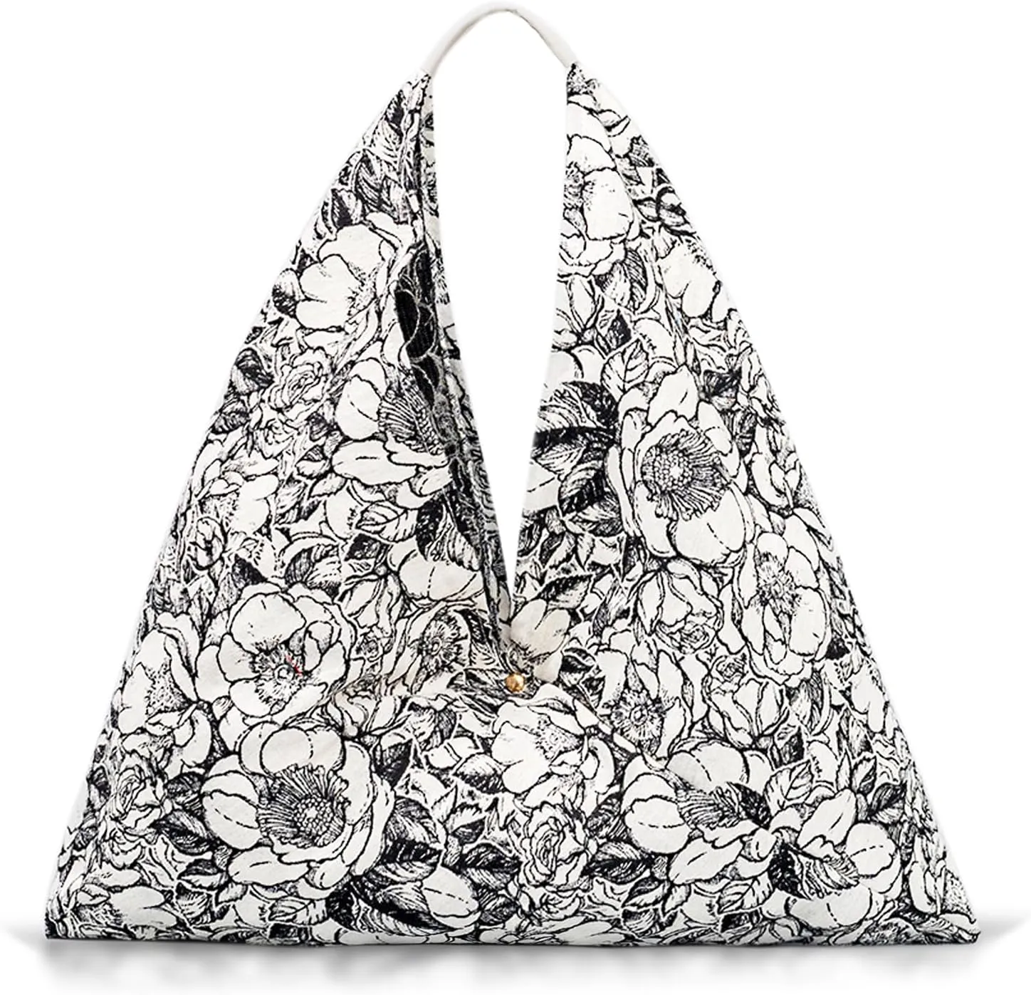 Tote Bag, Canvas shoulder bag, Bohemia Handbags for Women, Triangular Shape Large Capacity Work BagReusable Canvas Lunch Bag Teacher Bag Shopping, Utility Aesthetic Bag(Style 3)