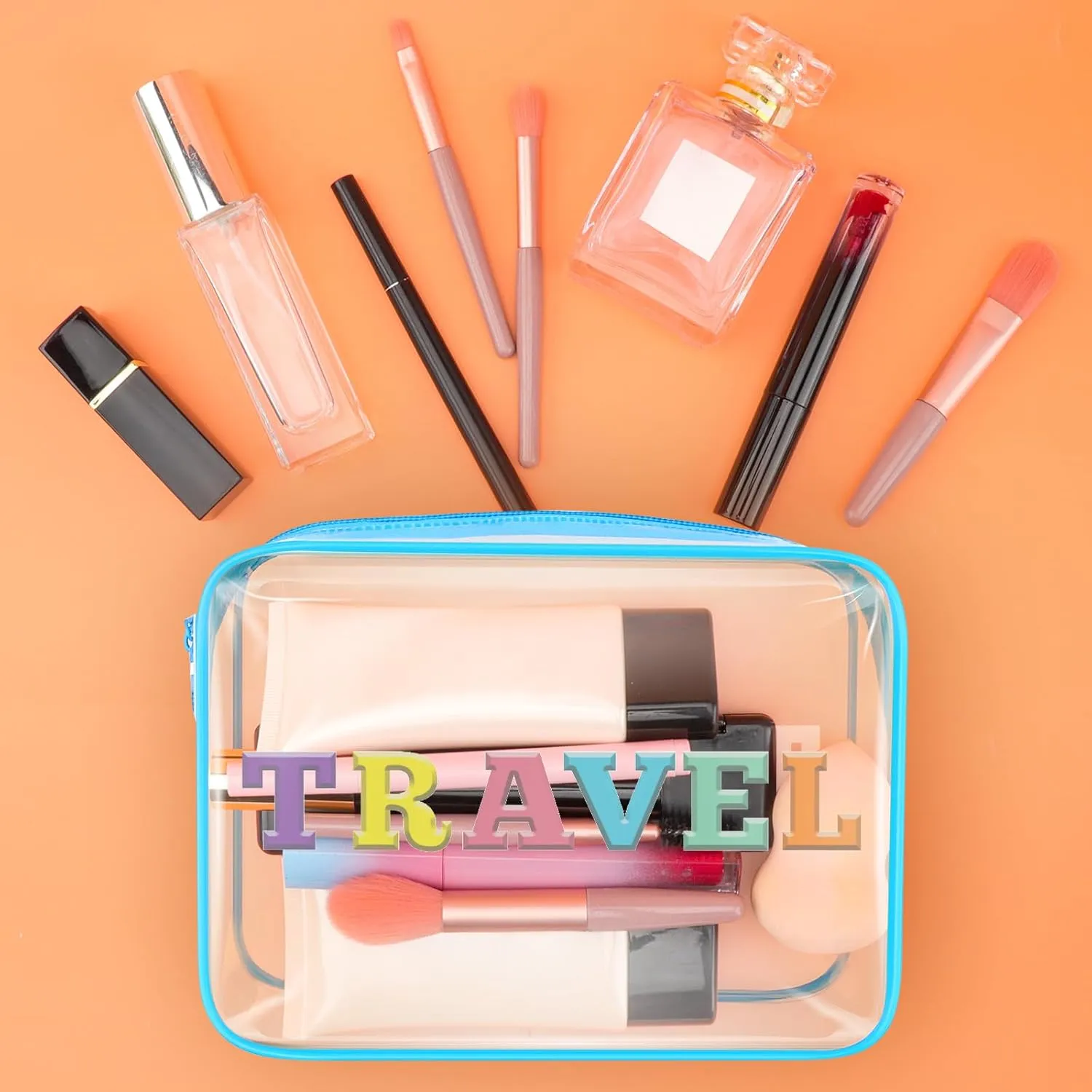 Travel Bag For Women Clear Makeup Bag Christmas Birthday Gift For Mom Grandma Funny PVC Cosmetic Bag Graduation Gift For Daughter Sister Retirement Gifts For Colleague Toiletry Bag For Travel(Travel