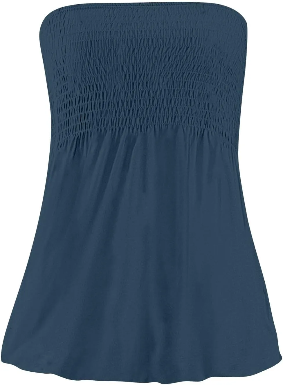 Tube Tops Women Elastic Trim Strapless Shirts Summer Casual Bandeau Tank Off The Shoulder Top Going Out Tunic