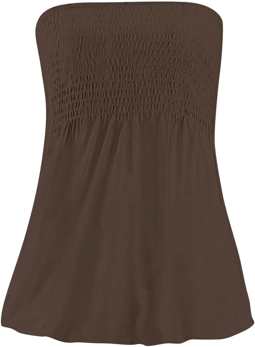 Tube Tops Women Elastic Trim Strapless Shirts Summer Casual Bandeau Tank Off The Shoulder Top Going Out Tunic