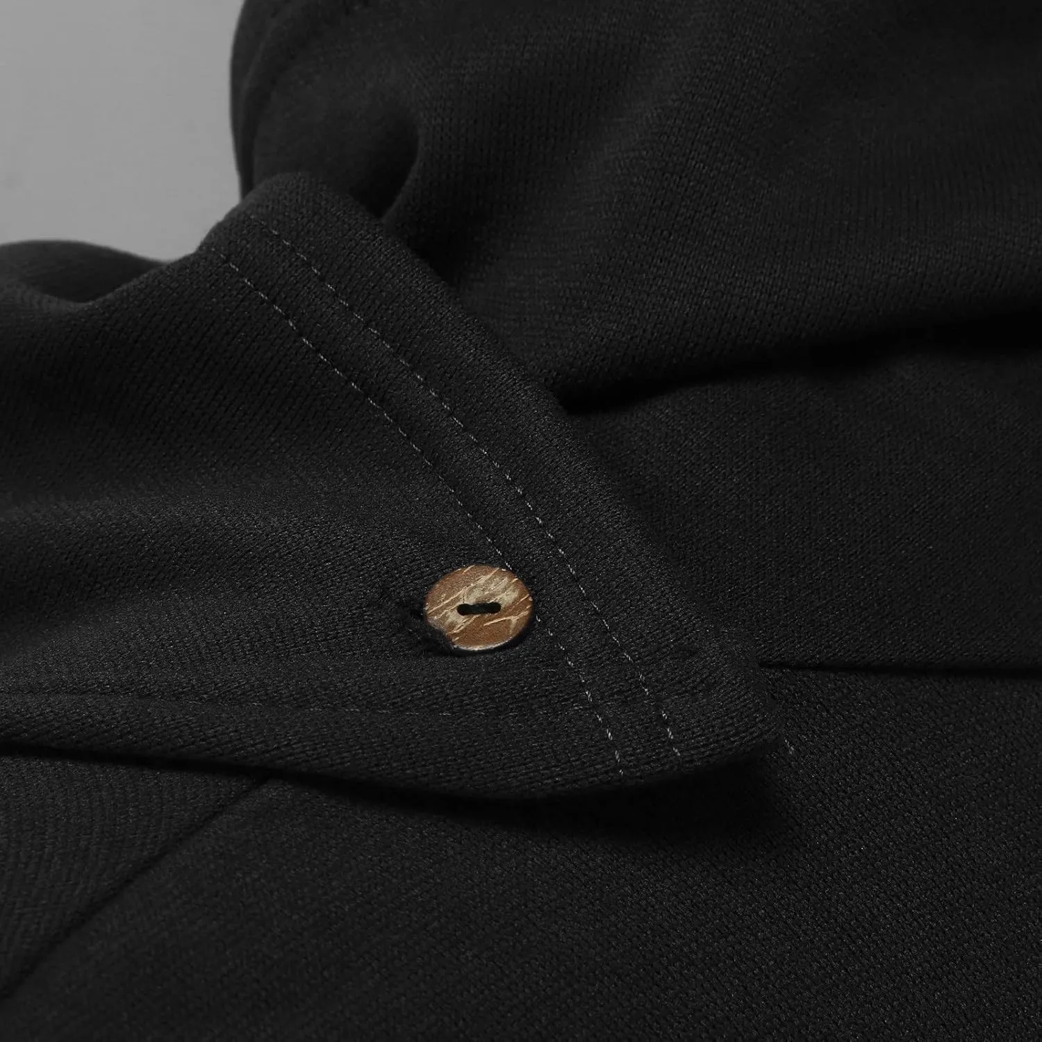 TUQIDEWU Mens Hoodies, Long Hooded Cardigan Men Ruffle Shawl Collar Open Front Lightweight Drape Cape Overcoat Hoodies
