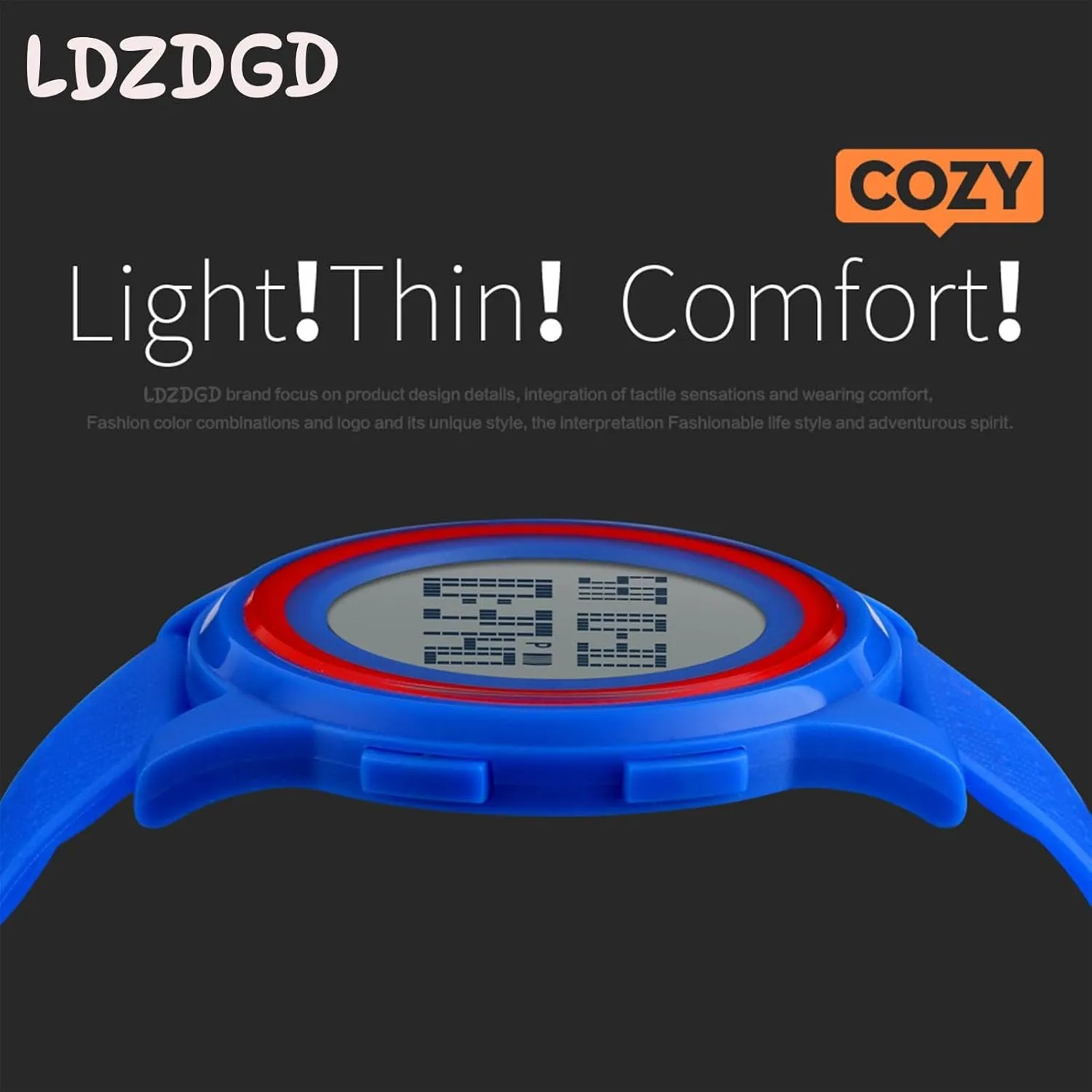 Unisex Digital Watch Waterproof 50M, Shock Resistant Outdoor Sports Wristwatch with Stopwatch, Backlight, Alarm, Dual Time Zones, Ideal for School, Travel, Fitness and Daily Wear