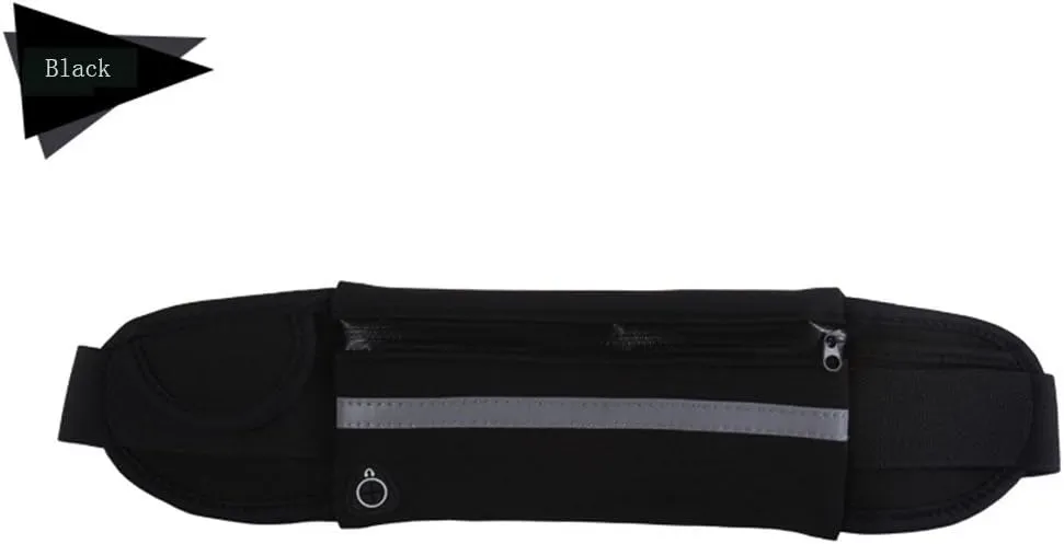 Waterproof Running Belt Waist Pack, Water Resistant Runners Belt Fanny Pack for Hiking Fitness.