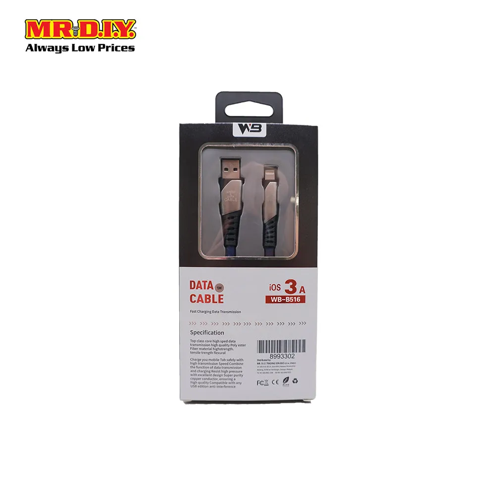 WB Fast Charging Lightning Data Cable 2.4A (1m)
