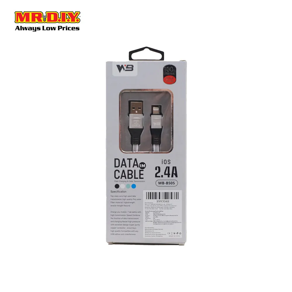 WB Fast Charging Lightning Data Cable 2.4A (1m)