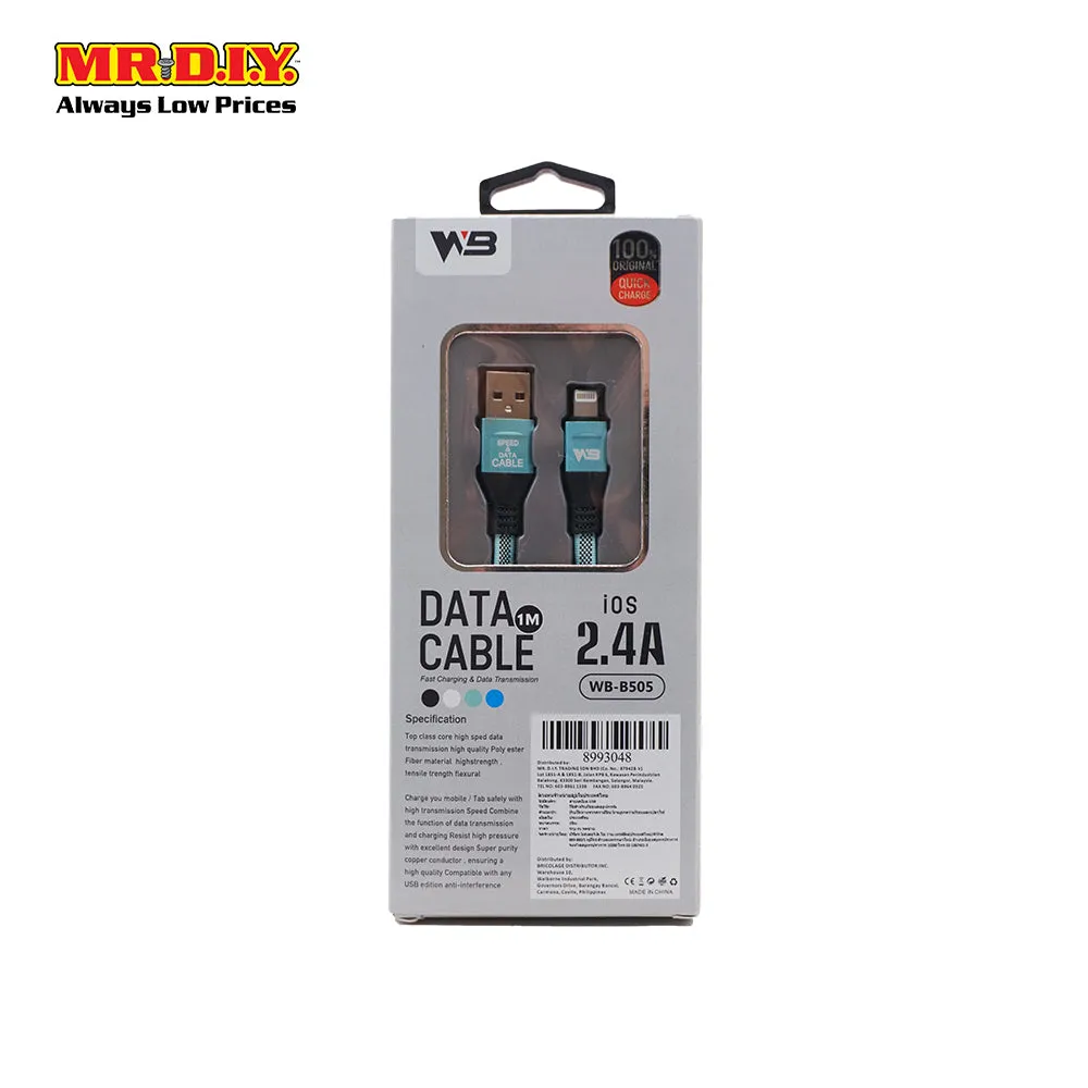 WB Fast Charging Lightning Data Cable 2.4A (1m)