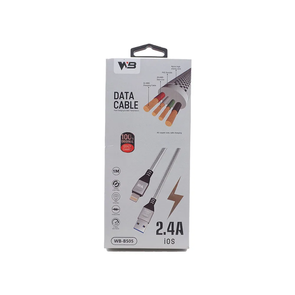 WB Fast Charging Lightning Data Cable 2.4A (1m)