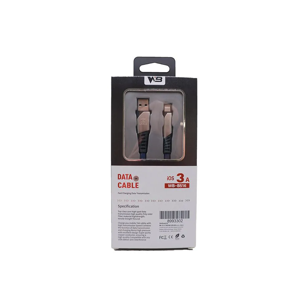 WB Fast Charging Lightning Data Cable 3A (1m)