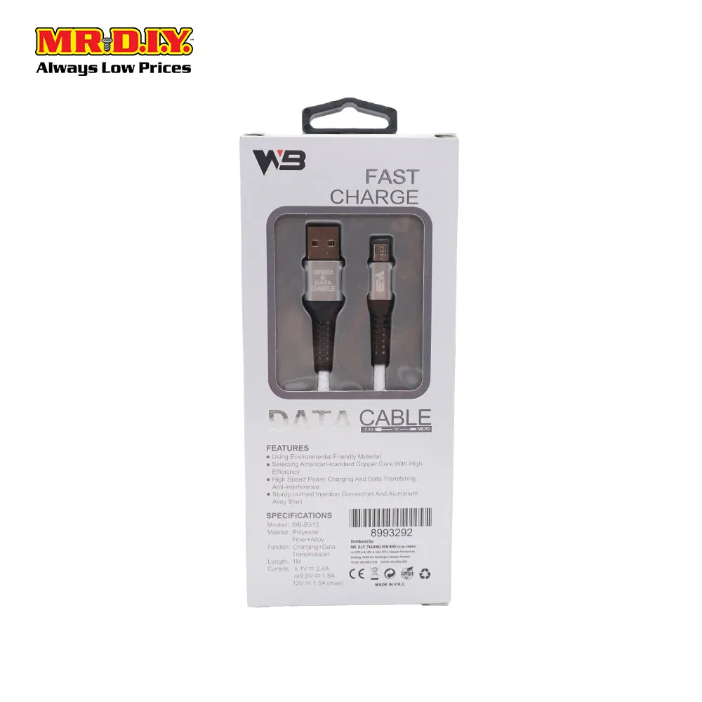 WB Fast Charging Micro-USB Data Cable 2.4A (1m)