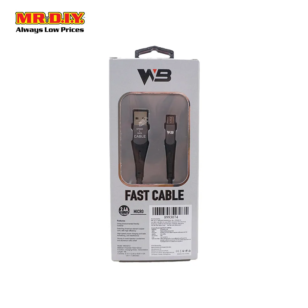 WB Fast Charging Micro-USB Data Cable 2.4A (1m)