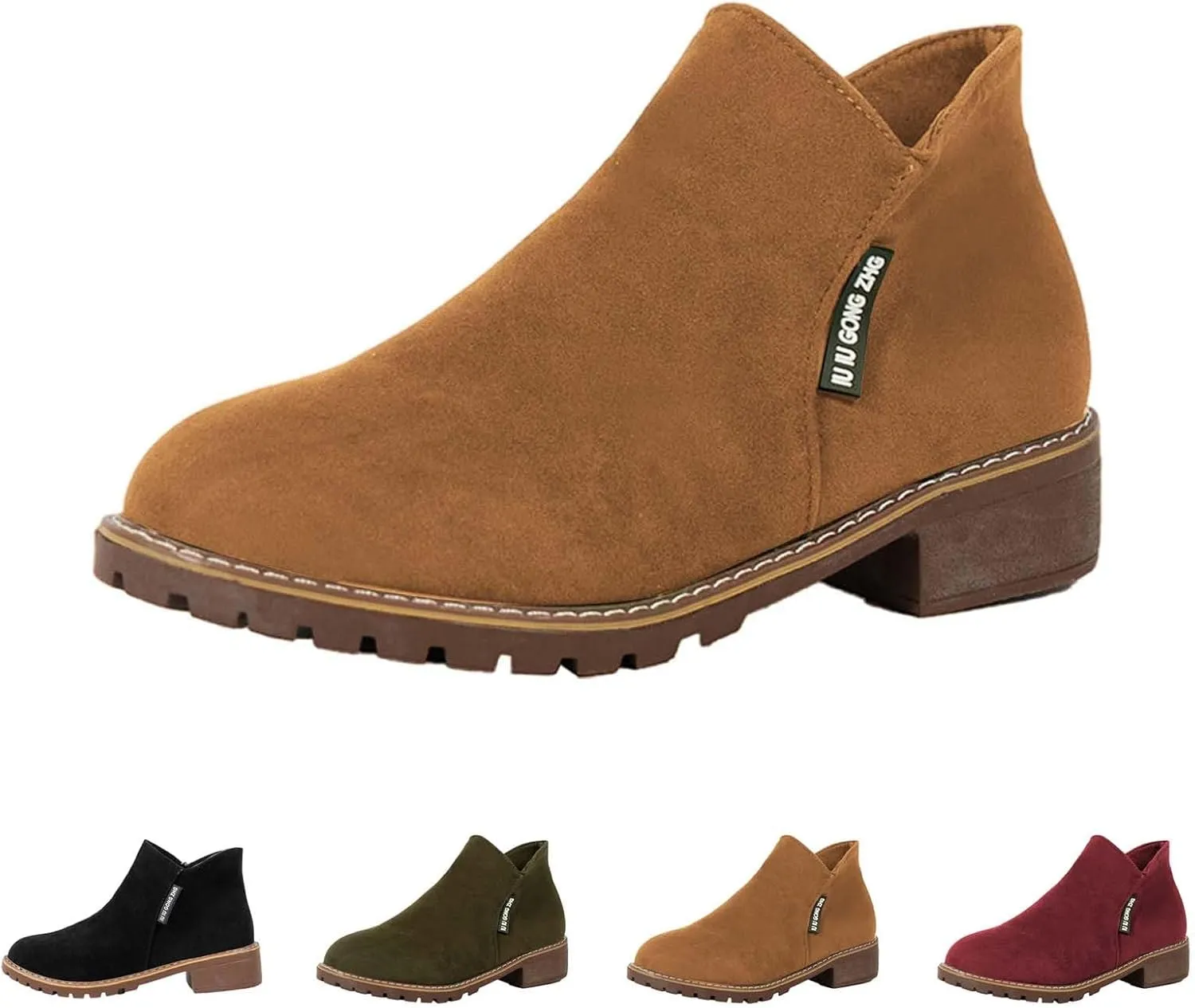 Women Ankle Boots Black Boots Half Boots for Women Womens Plus Size Boots Women'S Leather Ankle Boots Low Heels Zipper Winter Booties White Ankle Boots for Wide Feet
