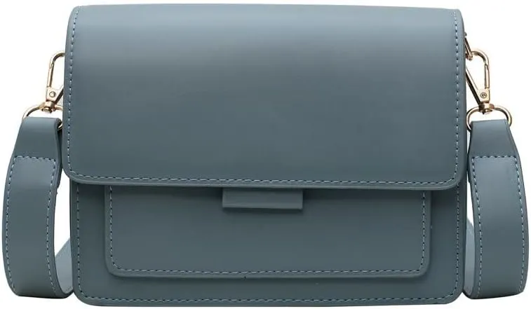 Women Handbags Shoulder Bags, Satchel Tote Bag, Fashion Woman Shoulder Bag PU Leather Ladies Small Square Bag light Wild Simple Female Messenger Bag ( Color : Blue )
