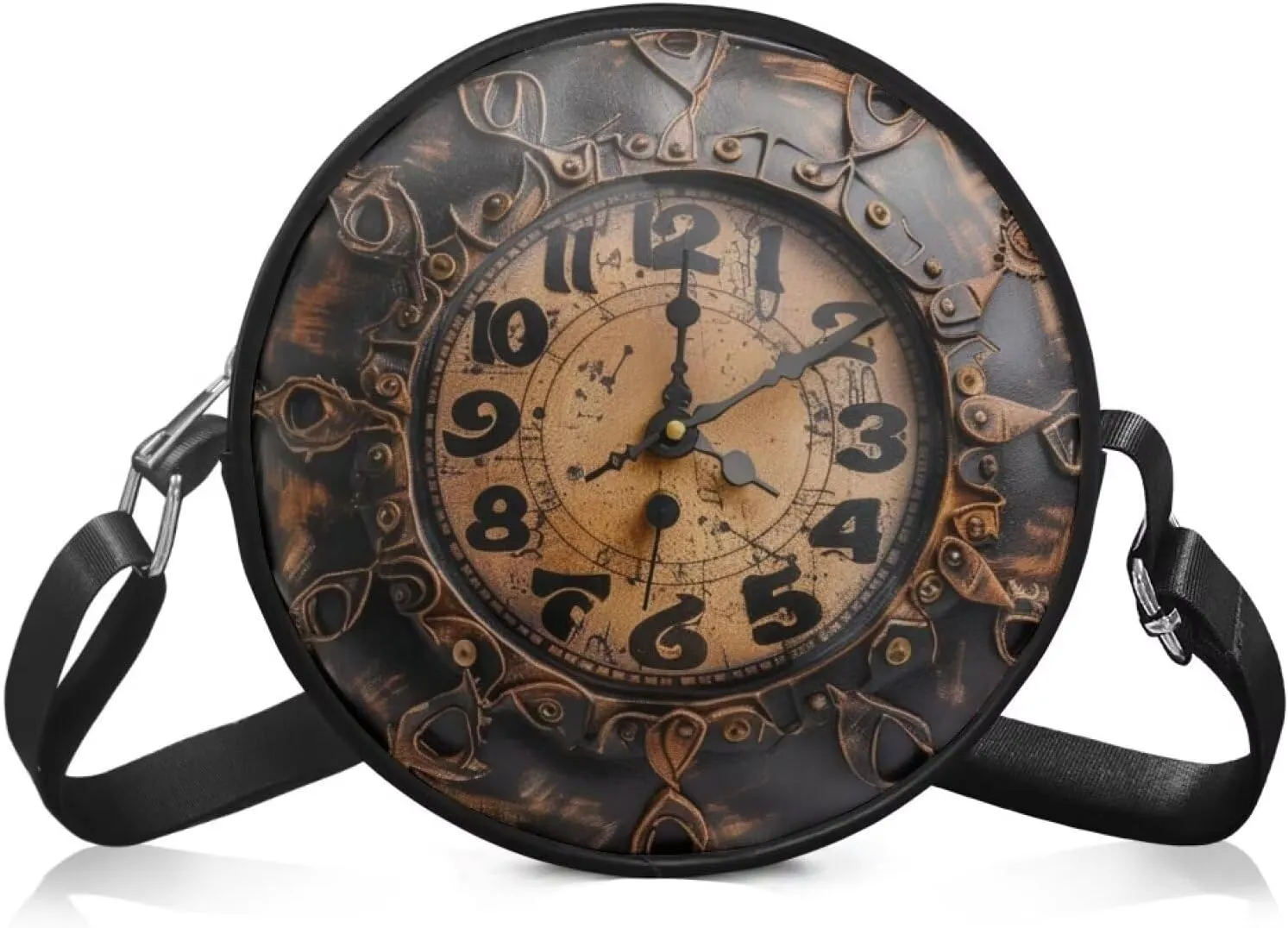 Women Round Shape Crossbody Bag Pu Leather Round Purses Circle Cross Body Shoulder Bag for Party