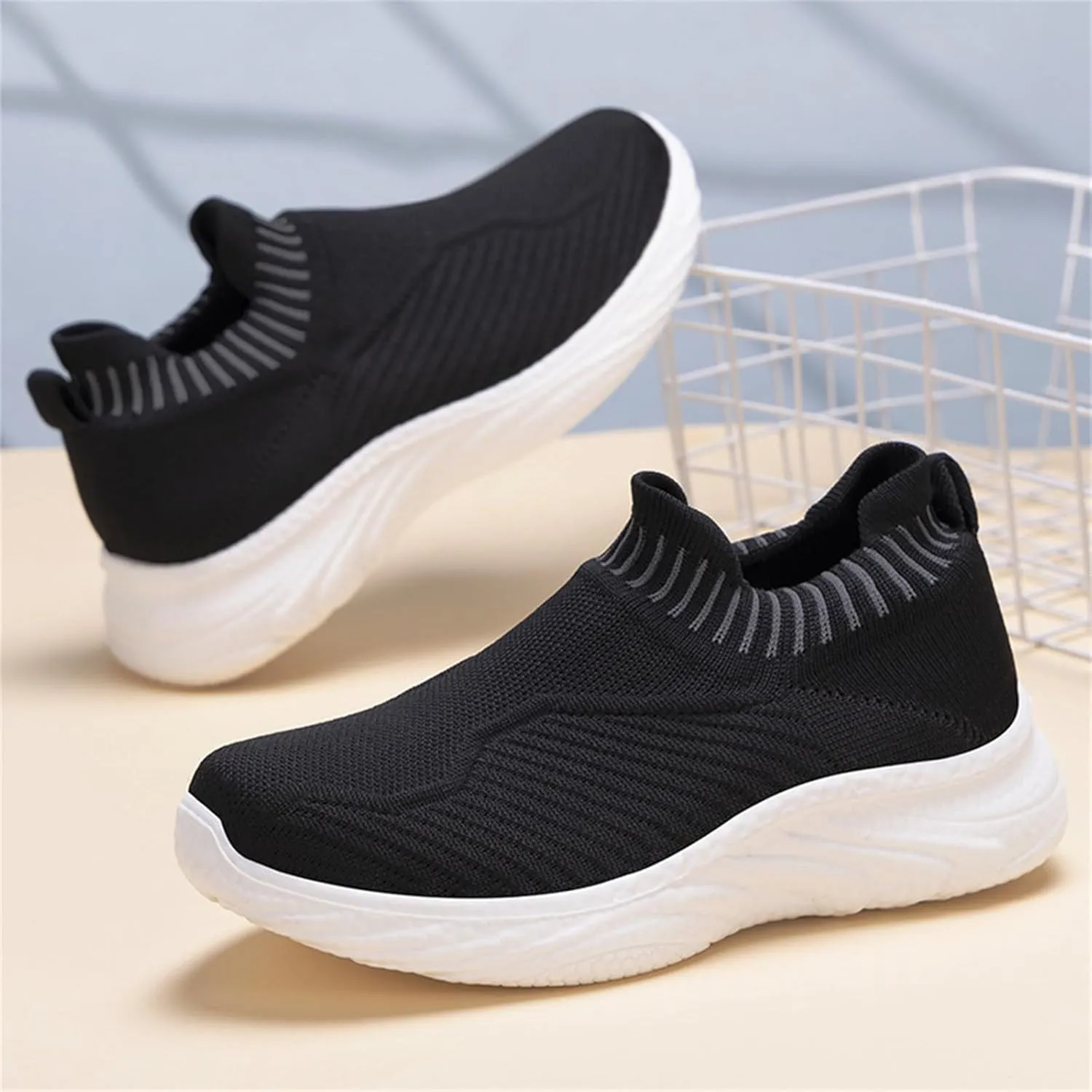 Women Woven Comfy Orthopedic Walking Shoes, 2025 New Women's Breathable Slip On Arch Support Non-Slip Sneakers with Arch Support