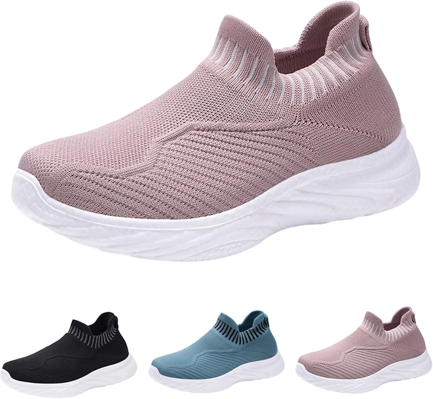 Women Woven Comfy Orthopedic Walking Shoes, 2025 New Women's Breathable Slip On Arch Support Non-Slip Sneakers with Arch Support