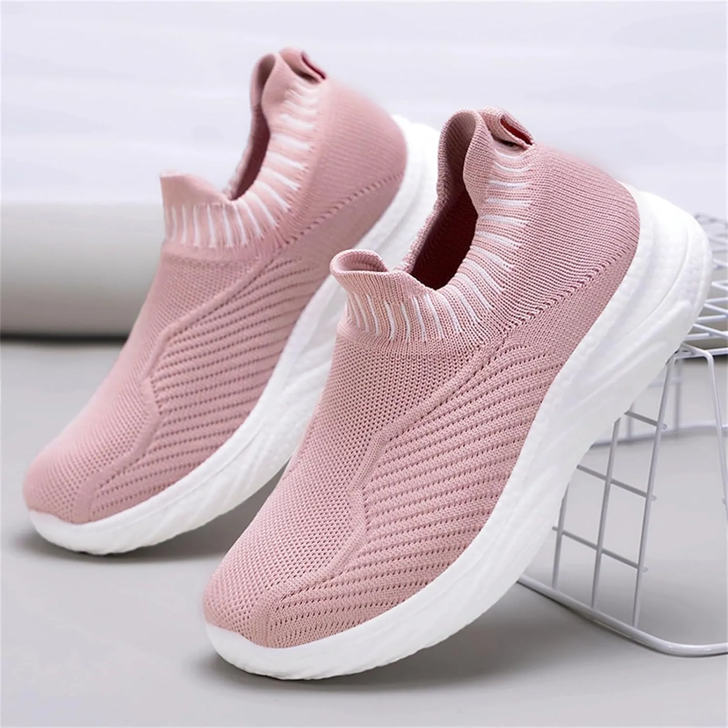 Women Woven Comfy Orthopedic Walking Shoes, 2025 New Women's Breathable Slip On Arch Support Non-Slip Sneakers with Arch Support